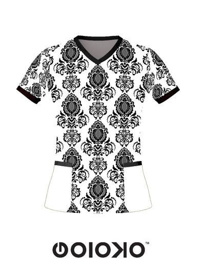 Floral Damask - Medical Scrub