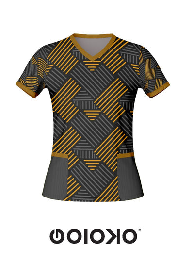 Grey Gold Geometric- Medical Scrub