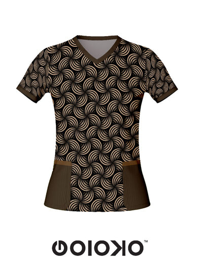 Coffee Swirl - Medical Scrub