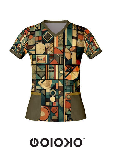 Abstract Geometric - Medical Scrub