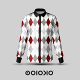 Multicolored Diamond- Men's Formal Satin Shirt