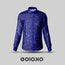 Royal Blue Tribal- Men's Formal Satin Shirt