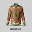 Africa Multicolor Tribal- Men's Formal Satin Shirt