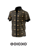 Gold Luxury Mens Short Sleeve Shirt