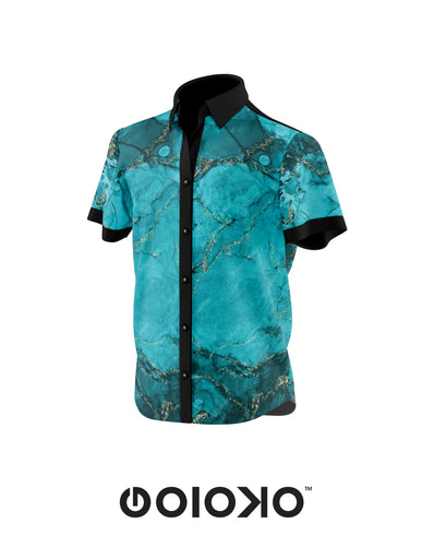 Blue Marble Mens Short Sleeve Shirt