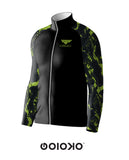 Sports Raglan Jacket Black and Neon Green Camo