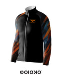 Sports Raglan Jacket Orange Stripes and Black