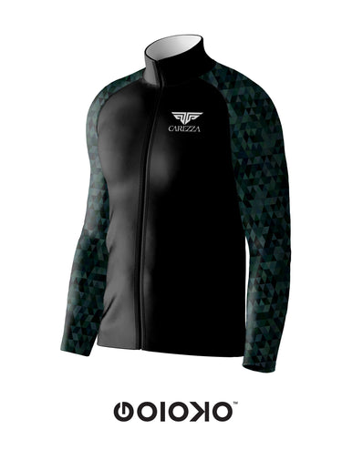 Sports Raglan Jacket Black and Diamond Camo