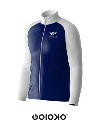Sports Raglan Jacket Blue and White