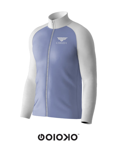 Sports Raglan Jacket Baby Blue and White
