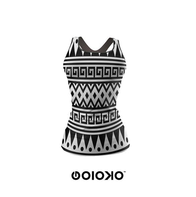 Black White Tribal - Body Fit Tank Top
