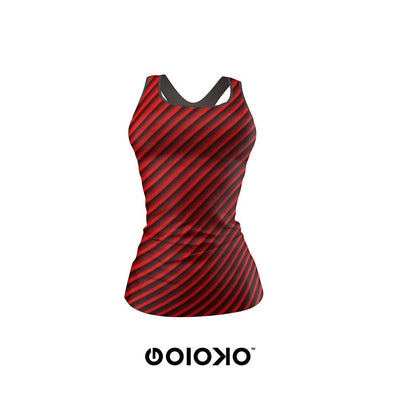 Red Stripe - Body Fit Tank Top