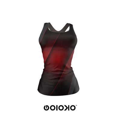 Red Black Vector - Body Fit Tank Top