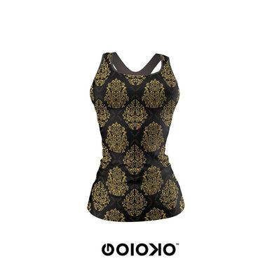 Baroque Blacker Gold - Body Fit Tank Top