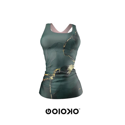 Green Marble - Body Fit Tank Top