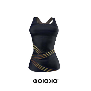 3 Stripe Black - Body Fit Tank Top