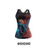 Burnt Orange Marble - Body Fit Tank Top