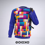 Blue Color Blocks - Sweatshirt