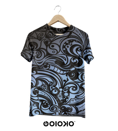 Blue Black Tribal - Short Sleeve T-Shirt