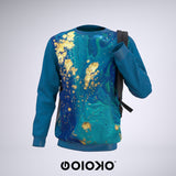 Teal Blue Marble - Sweatshirt