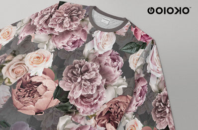 Purple Floral - Long Sleeve T-Shirt