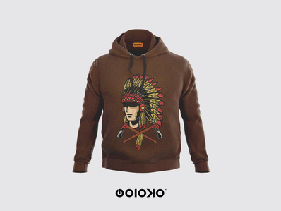 Brown Red Indian - Hoodie