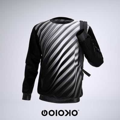 Black Pin Stripe - Sweatshirt