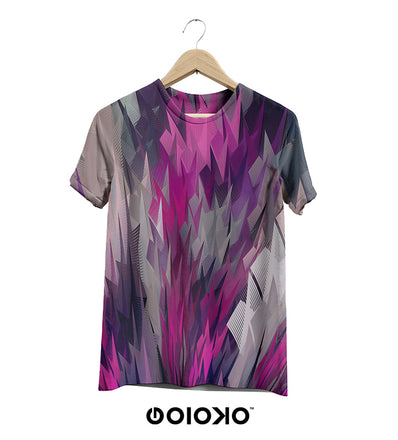 Purple Techno Crystals - Short Sleeve T-Shirt