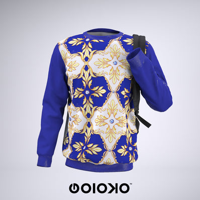 Luxury Full Blue Baroque - Sweatshirt
