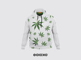 Green and White Leaves - Hoodie