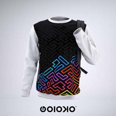 White Black Blocks - Sweatshirt
