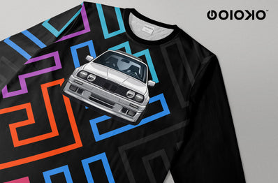 Black Block Vector Auto - Long Sleeve T-Shirt