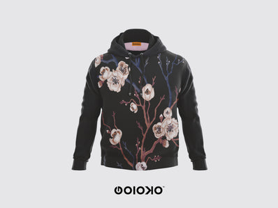 Black Flowers - Hoodie