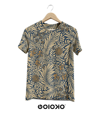 Cream Leaves Paisley - Short Sleeve T-Shirt
