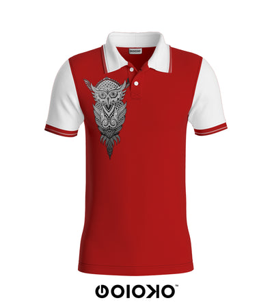 Red White Owl - Golf T-Shirt