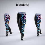VVV Blue Blocks - Sports Leggings