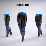 Blue Black Carbon - Sports Leggings