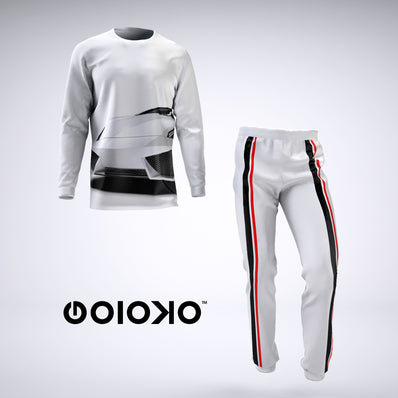 Red Black Stripe 2 - Mens 2 Piece Pajama Set