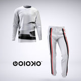 Red Black Stripe 2 - Mens 2 Piece Pajama Set