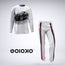 Red Black Stripe 4 - Mens 2 Piece Pajama Set