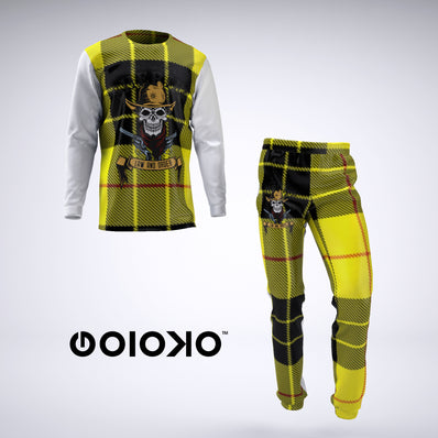Yellow Sheriff Burberry - Mens 2 Piece Pajama Set
