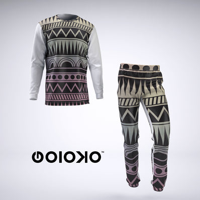 Pale Tribal - Mens 2 Piece Pajama Set