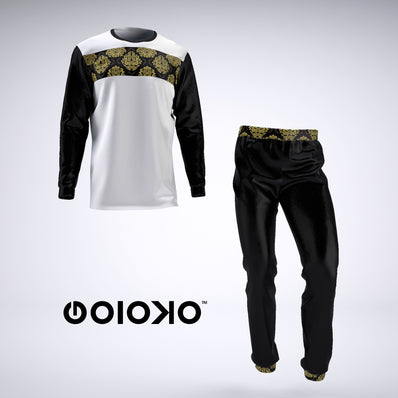 Chest Print Baroque - Mens 2 Piece Pajama Set