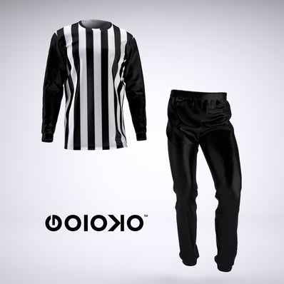 White Umbro Pin Stripe - Mens 2 Piece Pajama Set