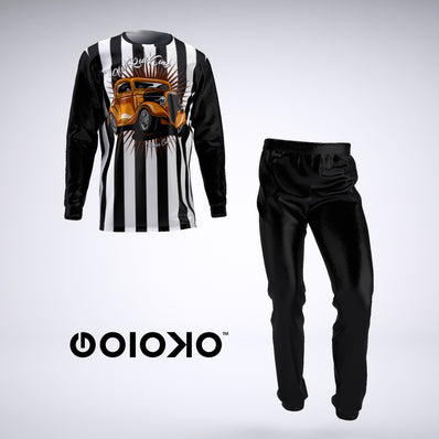 Hot Rod Pinstripe - Mens 2 Piece Pajama Set