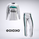 Teal Black Cars - Mens 2 Piece Pajama Set