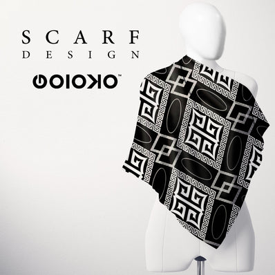 Black White Baroque - Scarf