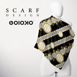 Black Gold Circles Baroque - Scarf