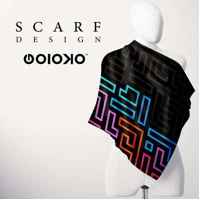 Blue Blocks - Scarf