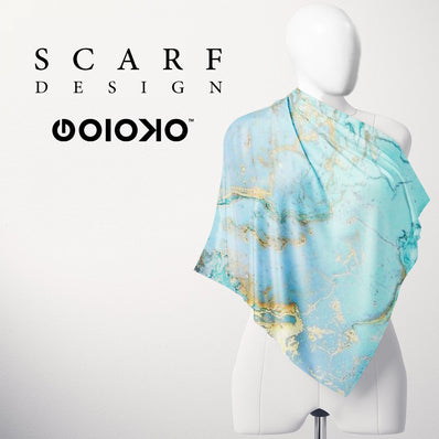 Blue Golf Marble - Scarf